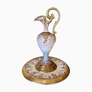 Large Porcelain Eder with Dish by Gustave Asch for Sainte Radegonde, 19th Century