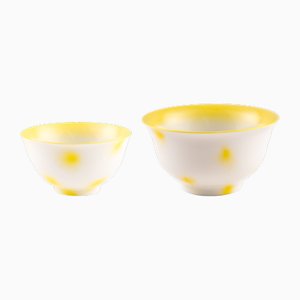 Yellow Dots Porcelain Collection Bowls from Litolff, Set of 2