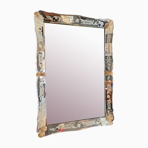 Mid-Century Murano Glass Wall Mirror, 1950s