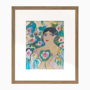 Alice de Miramon, Mon amie la rose, Acrilico su carta antica