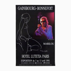 Gainsbourg Poster, Hôtel Lutetia Paris, 1991
