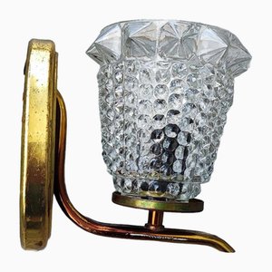 Vintage Brass Wall Lamp, 1950s
