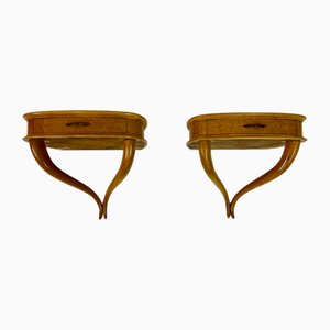 Italian Floating Nightstands, 1950s, Set of 2