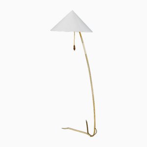 Lampadaire Vintage en Laiton par Rupert Nikoll, 1950s