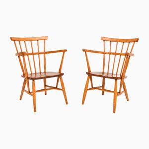 Set of Vintage Danish Teak Windsor Armchairs, 1960