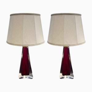 Große Lampen mit Messingbeschlägen von Carl Fagerlund, 1960er, 2er Set