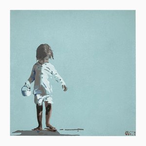 Joanna Woyda, The Beach: Wearing White, 2024, Acrylic on Canvas