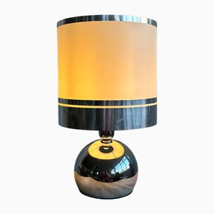 Italian Space Age Spherical Chrome Table Lamp, 1970s