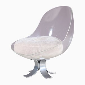 Fauteuil en Verre Acrylique par Michel Pigneres, 1970
