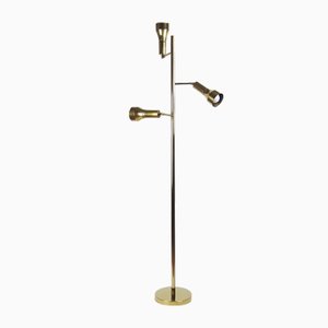 Stehlampe aus Messing, 1960er