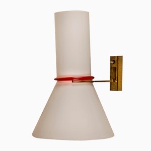 Lampada da parete in vetro di Murano di Leucos, anni '60