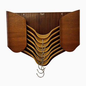 Vintage Swedish Coat Hook Holders in Teak, 1960s