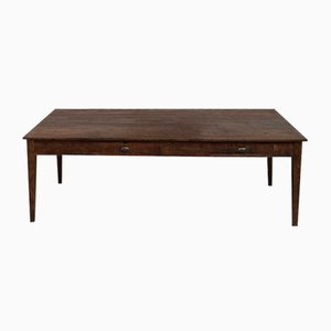 Large Writing Table in Oak, 1940s