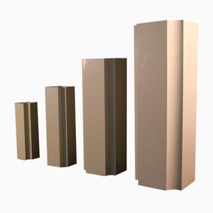 Vasi crema di Jacques Bedat, anni '70, set di 4