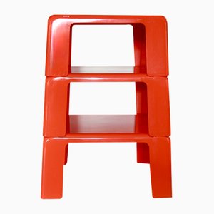Tavoli impilabili Space Age vintage di Mario Bellini per C&B, anni '60, set di 3