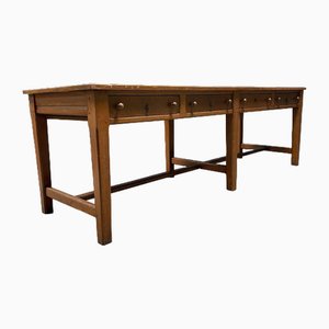 Large Vintage Drapery Fabric Table, 1880s
