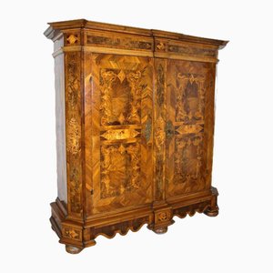 18th Century Nutwood Baroque Cabinet with Inlay Works, Austria, 1770s