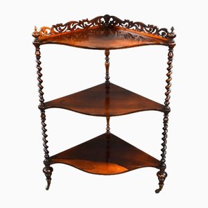 Victorian Rosewood Corner Whatnot, 1890s