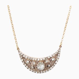 Gold Necklace with Diamonds, 1890s