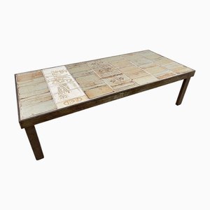 Mesa de centro en tonos verde grisáceo, años 50