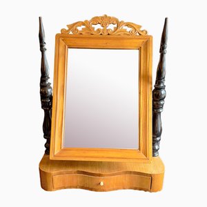 Antique German Mirror in Ash, 1860s