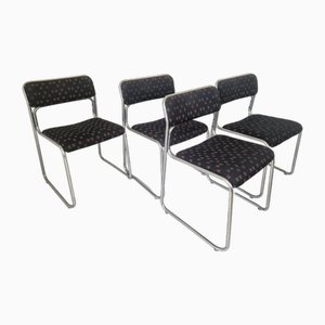 Se09 Chairs with Tubular Frames attributed to Walter Antonis for Spectrum, 1960s, Set of 4