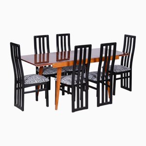 Table Pliante 20ème Siècle en Hêtre, Acajou et Placage, République Tchèque, 1960s
