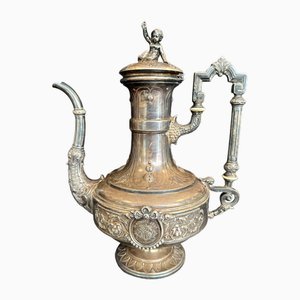 Napoleon III Teapot in Silver with Putto