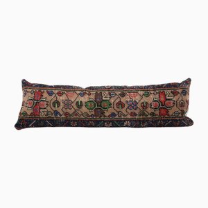 Pale Wool Rug Lumbar Cushion Cover with Pastel Color