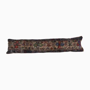 Turkish Dark Brown Floral Oushak Rug Cushion Cover