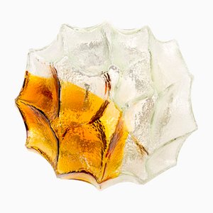 Textured Amber Colored Glass Sconce, 1960s