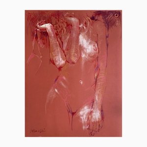 Leszek Zegalski, Nu, Pastel sur Papier