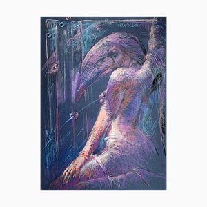 Leszek Zegalski, Nu, Pastel sur Papier