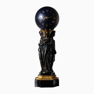 Mantel Clock Depicting the Three Arts, France, Mid-19th Century