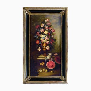 Carlo De Tommasi, Serie Fiori Natura morta, anni '90, Olio su tela, con cornice