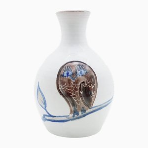 Handmade Owl Vase by Michel Spire, 1960s