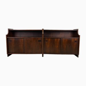 Italienisches Palisander Sideboard Set, 1960er, 2er Set