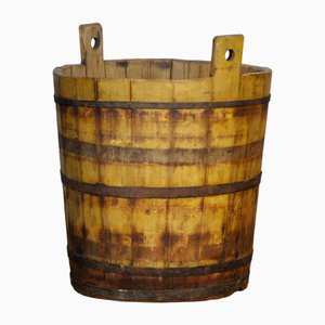 Oak Barrel Planter, 1900s