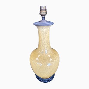 Cracked Ceramic Lamp, 1940s