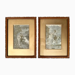 Silk Tapestries from Staron & Meyer, France, Late 19th Century, Set of 2