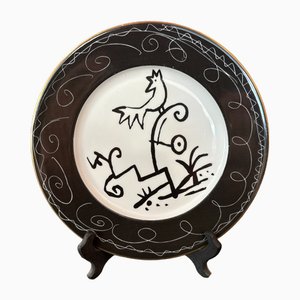 Assiette Coq Vintage par Javier Mariscal, 1990s