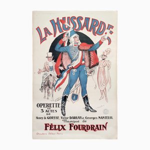 Französisches Vintage Operette Pariser Theaterplakat, 1920er