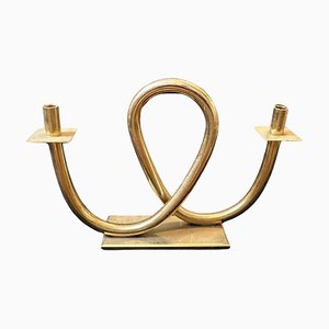 Mid-Century Modern Brass Small Candleholder in the style of Gio Ponti, 1970s