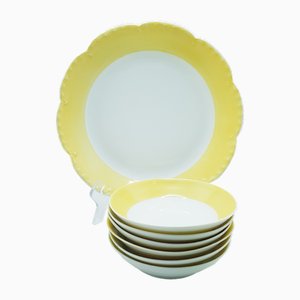 Französisches Obstkompottservice aus Porzellan von Haviland, 1950er, 7er Set