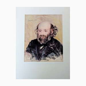 Pierre-Auguste Renoir, Portrait of Paul Cezanne, Lithograph