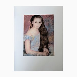 Pierre-Auguste Renoir, A Young Girl's Portrait, Lithograph