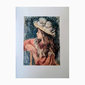 Pierre-Auguste Renoir, Profil eines jungen Mädchens, Lithographie