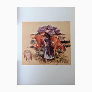 Pierre-Auguste Renoir, pastor de vacas, litografía