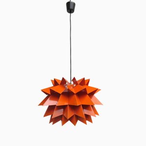 Orange Ceiling Light by Anton Fogh Holm and Alfred J. Andersen for Nordisk Solar, 1960s
