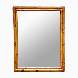 Miroir Mural Rectangulaire en Bambou, Italie, 1960s